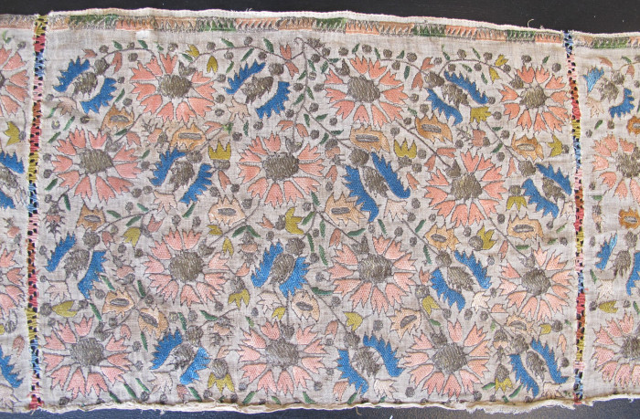 Silk and Silver-Thread Ottoman Embroidery
